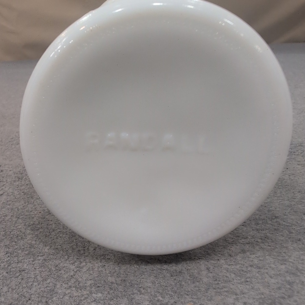 Randall White Milk Glass Bud Vase Textured Wheat Pattern Vintage Home Decor - Picture 4 of 5